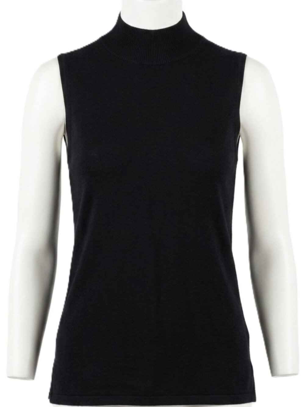 White House Black Market Mock Turtleneck Tank Top Knit | Size Medium